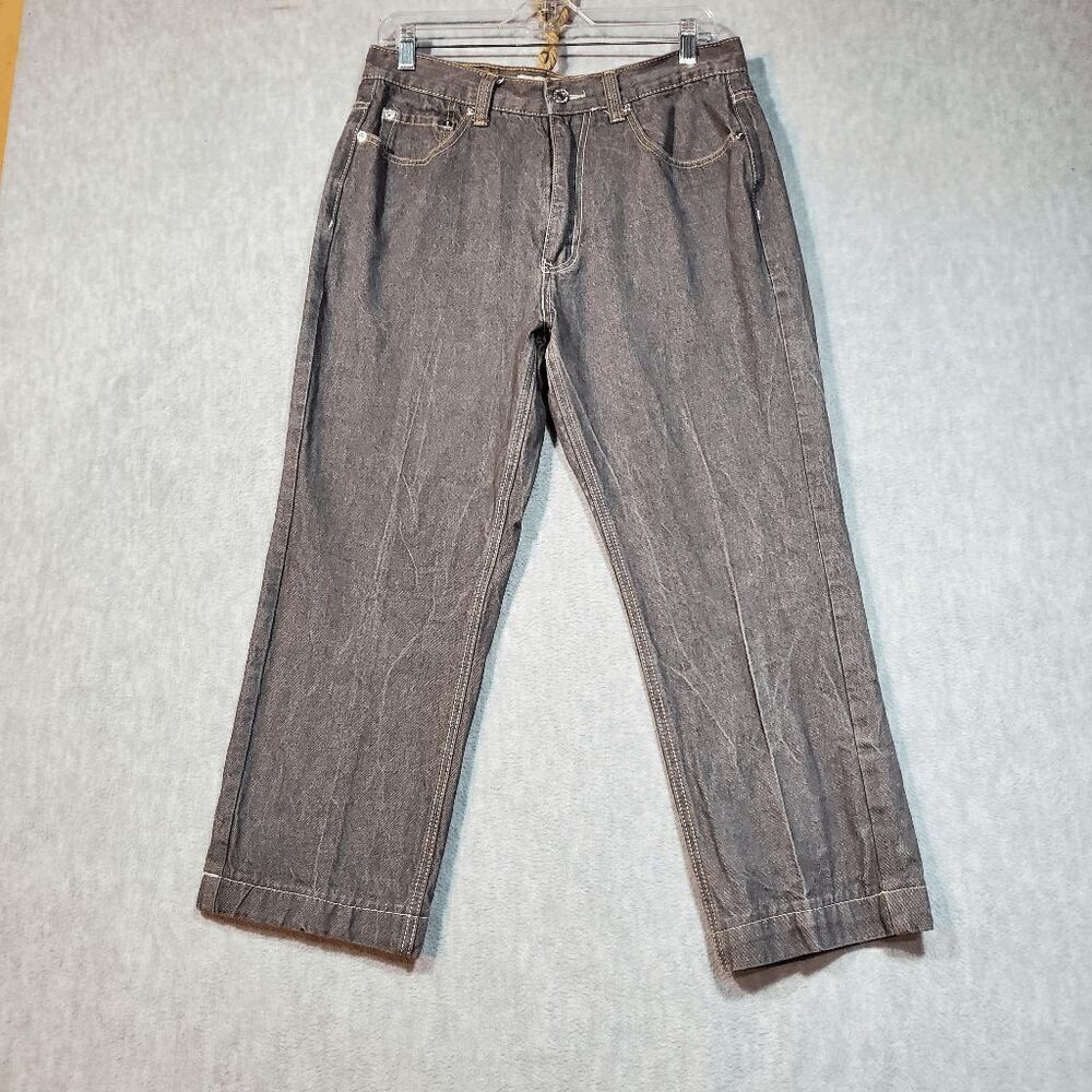 PJ Mark Jeans Mens 34X32 Gray Premium Denim Orange Tab Straight Leg Outdoor Vtg